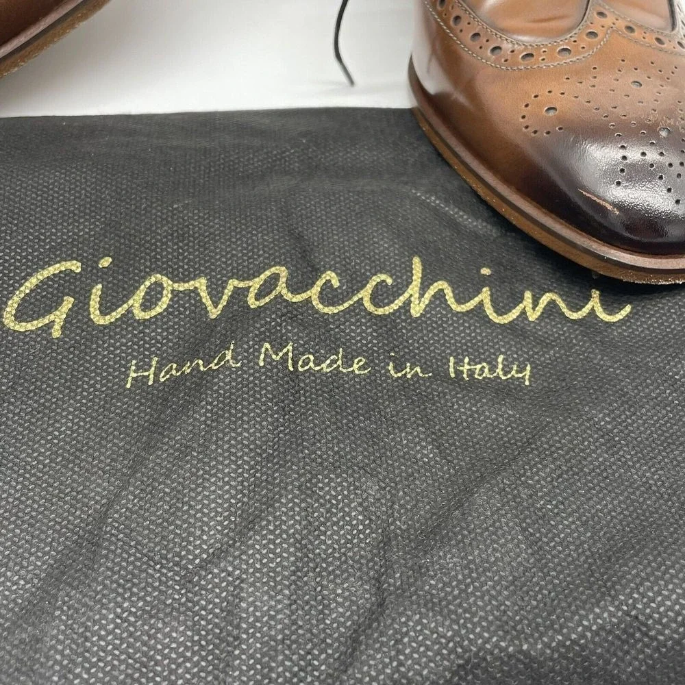 Giovacchini Sammy‎ Wingtip Oxford Derby Men's Size 8.5 Dress Shoes